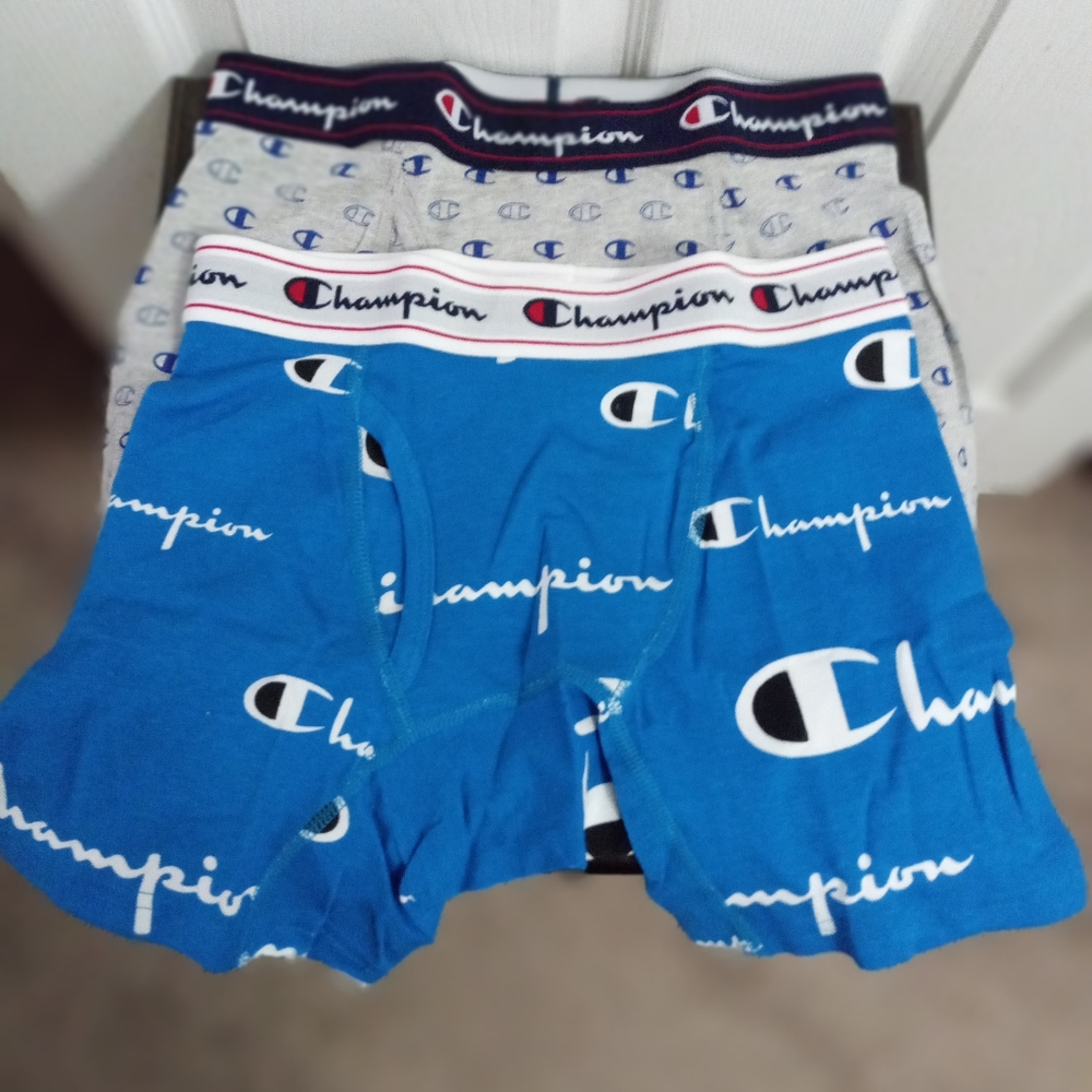 Champion Men's 2-Pack Printed Logo Boxer Brief